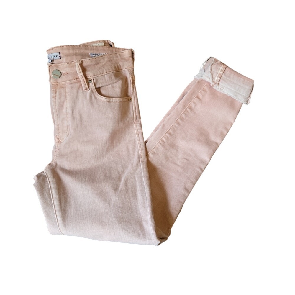Dear John Jeans Women's 26 Pink Gisele‎ Stretch Denim High Waisted Skinny
